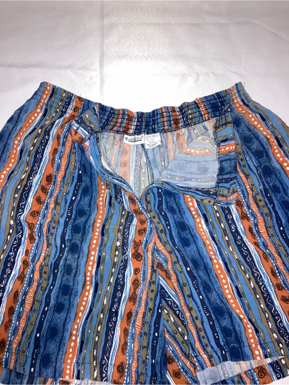 Vintage Capacity Striped Blue & Orange Matching Set - Picture 8 of 11